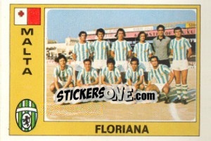 Cromo Floriana (Team) - Euro Football 77 n. 186 - Panini