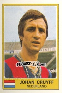 Sticker Johan Cruyff - Euro Football 77 - Panini