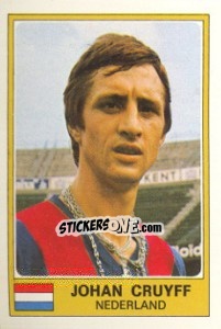 Sticker Johan Cruyff - Euro Football 77 n. 193 - Panini