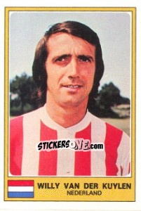 Sticker Willy Van der Kuylen - Euro Football 77 n. 195 - Panini
