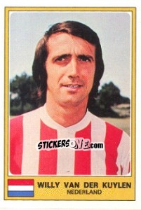 Sticker Willy Van der Kuylen - Euro Football 77 - Panini