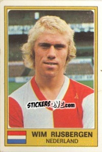Sticker Wim Rijsbergen - Euro Football 77 n. 204 - Panini