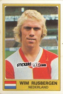 Sticker Wim Rijsbergen - Euro Football 77 - Panini