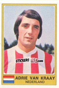 Sticker Adrie Van Kraay - Euro Football 77 - Panini