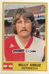 Sticker Willy Kreuz - Euro Football 77 - Panini