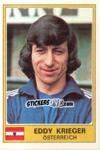 Sticker Eddy Krieger - Euro Football 77 - Panini