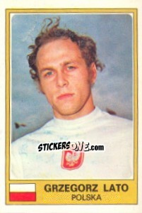 Sticker Grzegorz lato - Euro Football 77 - Panini