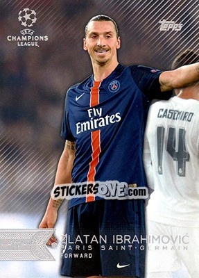 Sticker Zlatan Ibrahimovic - UEFA Champions League Showcase 2015-2016 n. 2 - Topps