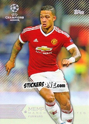 Sticker Memphis Depay - UEFA Champions League Showcase 2015-2016 n. 39 - Topps