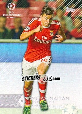 Sticker Nicolás Gaitán - UEFA Champions League Showcase 2015-2016 n. 57 - Topps