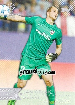 Sticker Jan Oblak - UEFA Champions League Showcase 2015-2016 n. 60 - Topps