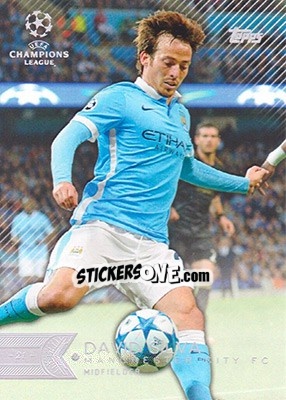 Sticker David Silva - UEFA Champions League Showcase 2015-2016 n. 90 - Topps