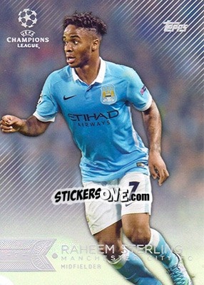 Sticker Raheem Sterling - UEFA Champions League Showcase 2015-2016 n. 91 - Topps