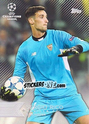 Sticker Sergio Rico - UEFA Champions League Showcase 2015-2016 n. 94 - Topps