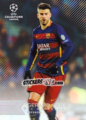 Sticker Gerard Piqué - UEFA Champions League Showcase 2015-2016 n. 107 - Topps