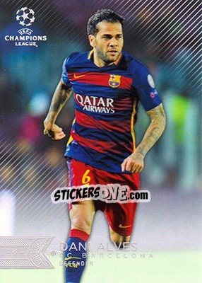 Sticker Dani Alves - UEFA Champions League Showcase 2015-2016 n. 108 - Topps