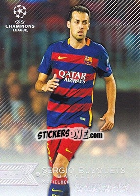 Sticker Sergio Busquets - UEFA Champions League Showcase 2015-2016 n. 109 - Topps