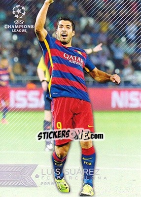 Sticker Luis Suárez - UEFA Champions League Showcase 2015-2016 n. 110 - Topps
