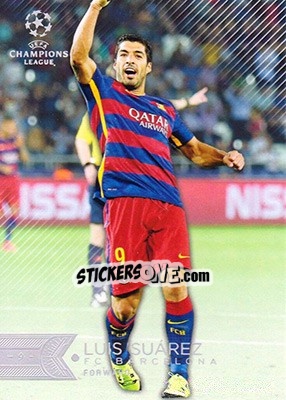 Figurina Luis Suárez - UEFA Champions League Showcase 2015-2016 - Topps