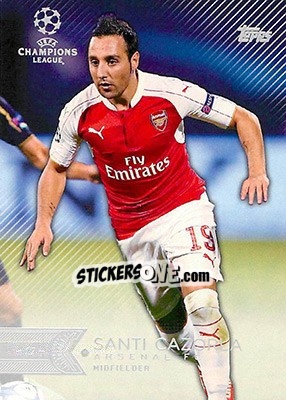 Sticker Santi Cazorla - UEFA Champions League Showcase 2015-2016 n. 140 - Topps