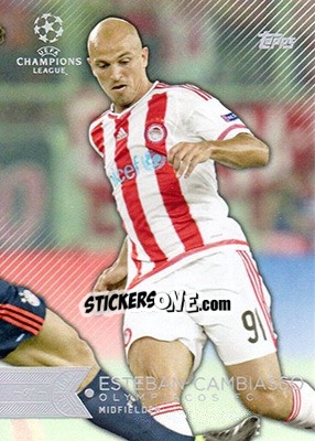 Sticker Esteban Cambiasso - UEFA Champions League Showcase 2015-2016 n. 148 - Topps