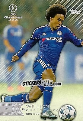 Sticker Willian - UEFA Champions League Showcase 2015-2016 n. 160 - Topps