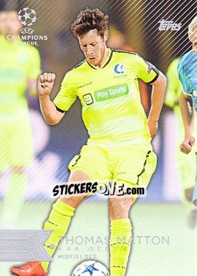 Sticker Thomas Matton - UEFA Champions League Showcase 2015-2016 - Topps