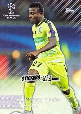 Sticker Moses Simon - UEFA Champions League Showcase 2015-2016 n. 193 - Topps