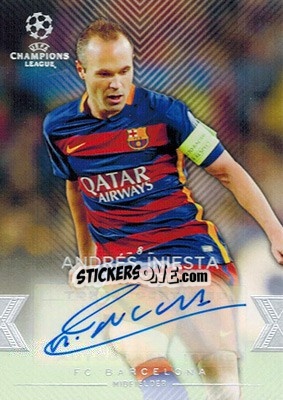 Sticker Andrés Iniesta - UEFA Champions League Showcase 2015-2016 n. CLA-AI - Topps
