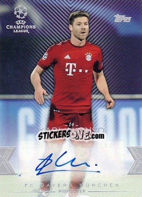 Sticker Xabi Alonso - UEFA Champions League Showcase 2015-2016 n. CLA-XA - Topps