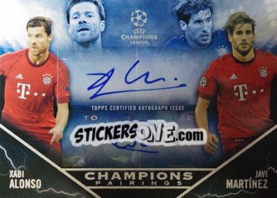 Sticker Xabi Alonso / Javi Martínez - UEFA Champions League Showcase 2015-2016 - Topps