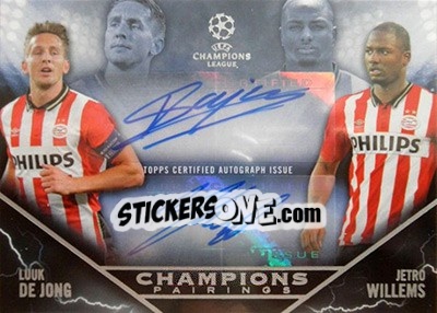 Sticker Jetro Willems / Luuk de Jong - UEFA Champions League Showcase 2015-2016 n. CPA-DW - Topps