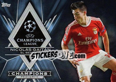 Sticker Nicolás Gaitán - UEFA Champions League Showcase 2015-2016 - Topps