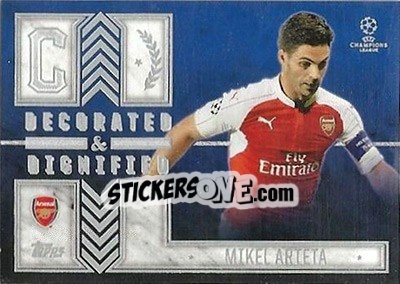 Sticker Mikel Arteta - UEFA Champions League Showcase 2015-2016 - Topps