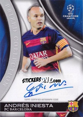 Sticker Andrés Iniesta - UEFA Champions League Showcase 2015-2016 n. PCA-AI - Topps