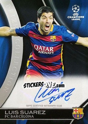 Sticker Luis Suarez - UEFA Champions League Showcase 2015-2016 n. PCA-LS - Topps