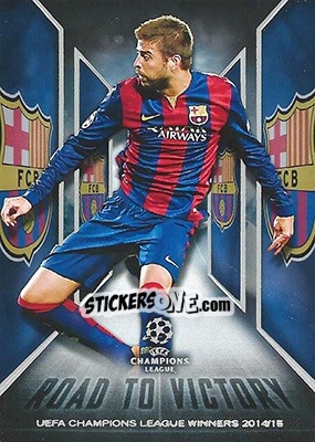 Sticker Gerard Piqué - UEFA Champions League Showcase 2015-2016 n. RTV-1 - Topps