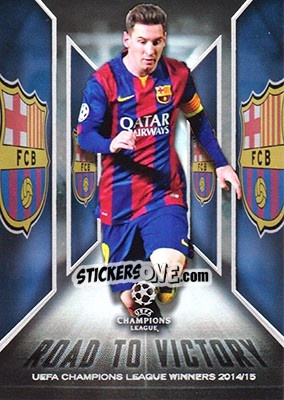 Sticker Lionel Messi - UEFA Champions League Showcase 2015-2016 n. RTV-2 - Topps