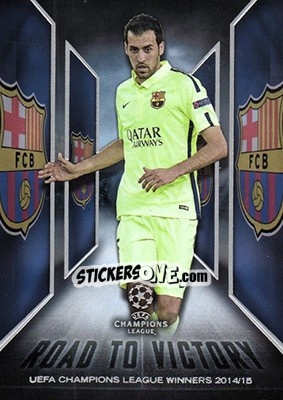 Sticker Sergio Busquets - UEFA Champions League Showcase 2015-2016 n. RTV-4 - Topps