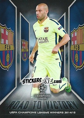 Sticker Javier Alejandro Mascherano - UEFA Champions League Showcase 2015-2016 - Topps