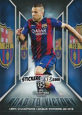 Sticker Jordi Alba - UEFA Champions League Showcase 2015-2016 - Topps