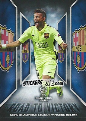 Sticker Neymar Jr. - UEFA Champions League Showcase 2015-2016 n. RTV-8 - Topps