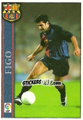 Cromo Figo - Las Fichas De La Liga 2000-2001 - Mundicromo