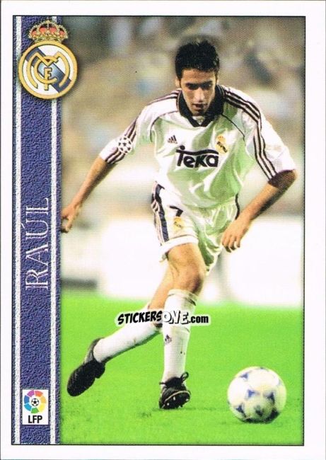 Sticker Raul González - Las Fichas De La Liga 2000-2001 n. 102 - Mundicromo