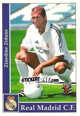 Sticker Zidane - Las Fichas De La Liga 2001-2002 n. 17 - Mundicromo
