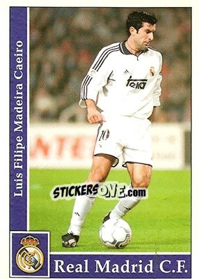 Sticker Figo - Las Fichas De La Liga 2001-2002 n. 18 - Mundicromo
