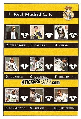 Sticker Indice - Las Fichas De La Liga 2001-2002 n. 21 - Mundicromo