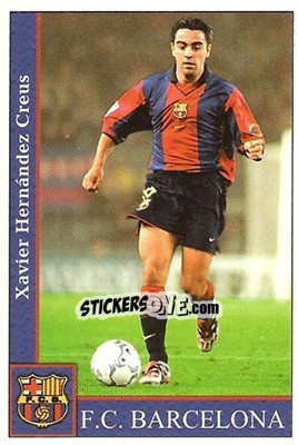 Sticker Xavi - Las Fichas De La Liga 2001-2002 n. 72 - Mundicromo