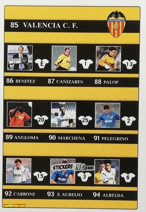 Sticker Indice - Las Fichas De La Liga 2001-2002 n. 105 - Mundicromo