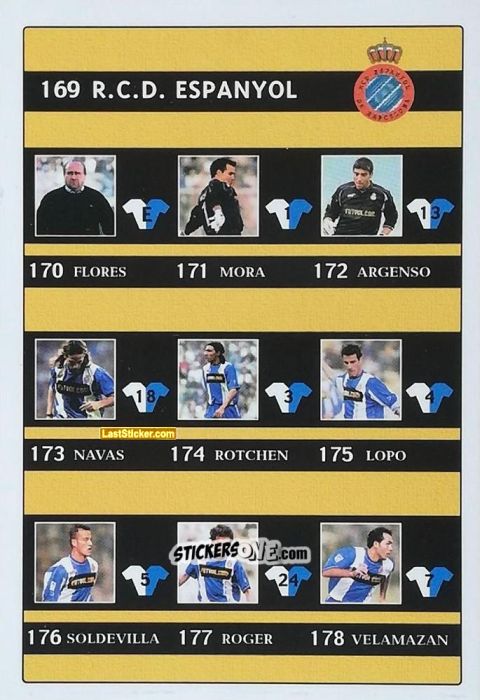 Sticker Indice - Las Fichas De La Liga 2001-2002 n. 189 - Mundicromo